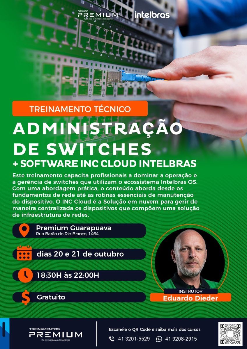 ADMINISTRAÇÃO DE SWITCHES + Software INC Cloud Intelbras